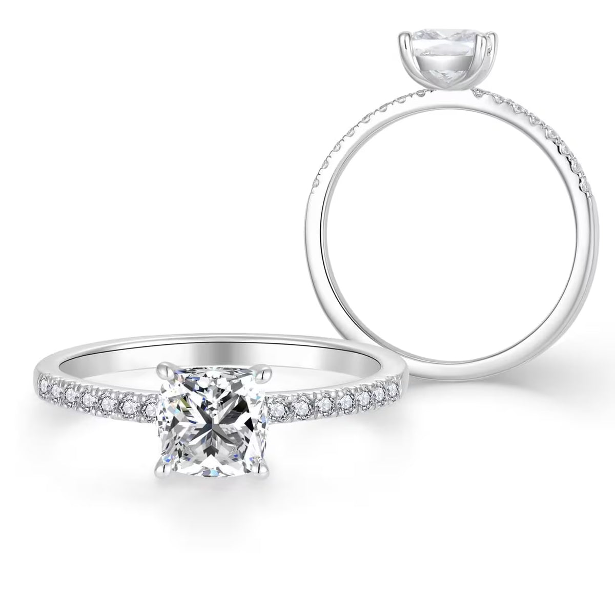 Cushion Pave 1,16 ct. mit Labordiamant