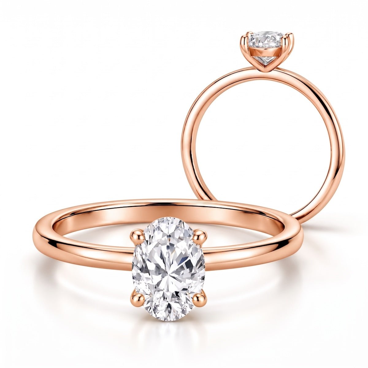 Klassik Oval 1,00 ct. mit Labordiamant - BREEDIA